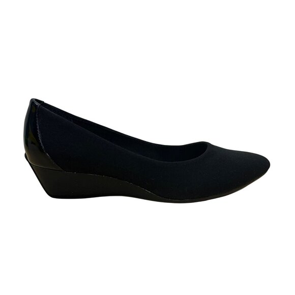 Circa Joan & David Women’s Black Fabric Upper Wedge Pumps Size 7M - Picture 1 of 10